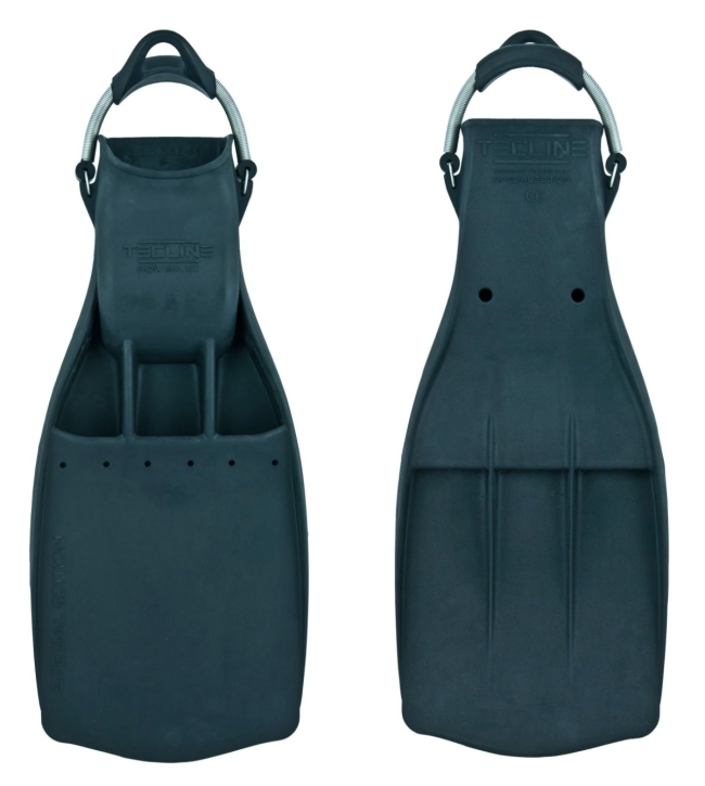 PowerJet-Gummiflossen mit Edelstahl-Federbändern (42/44) L - hart